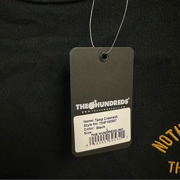 The Hundreds Temp Crewneck Sweatshirt Black men’s camo print top Revolve NWT L - Picture 8 of 9